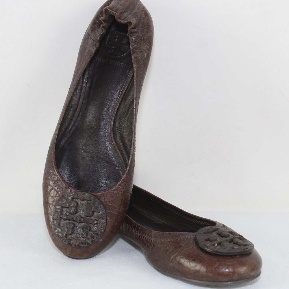 Tory Burch Dark Brown Leather Loafers